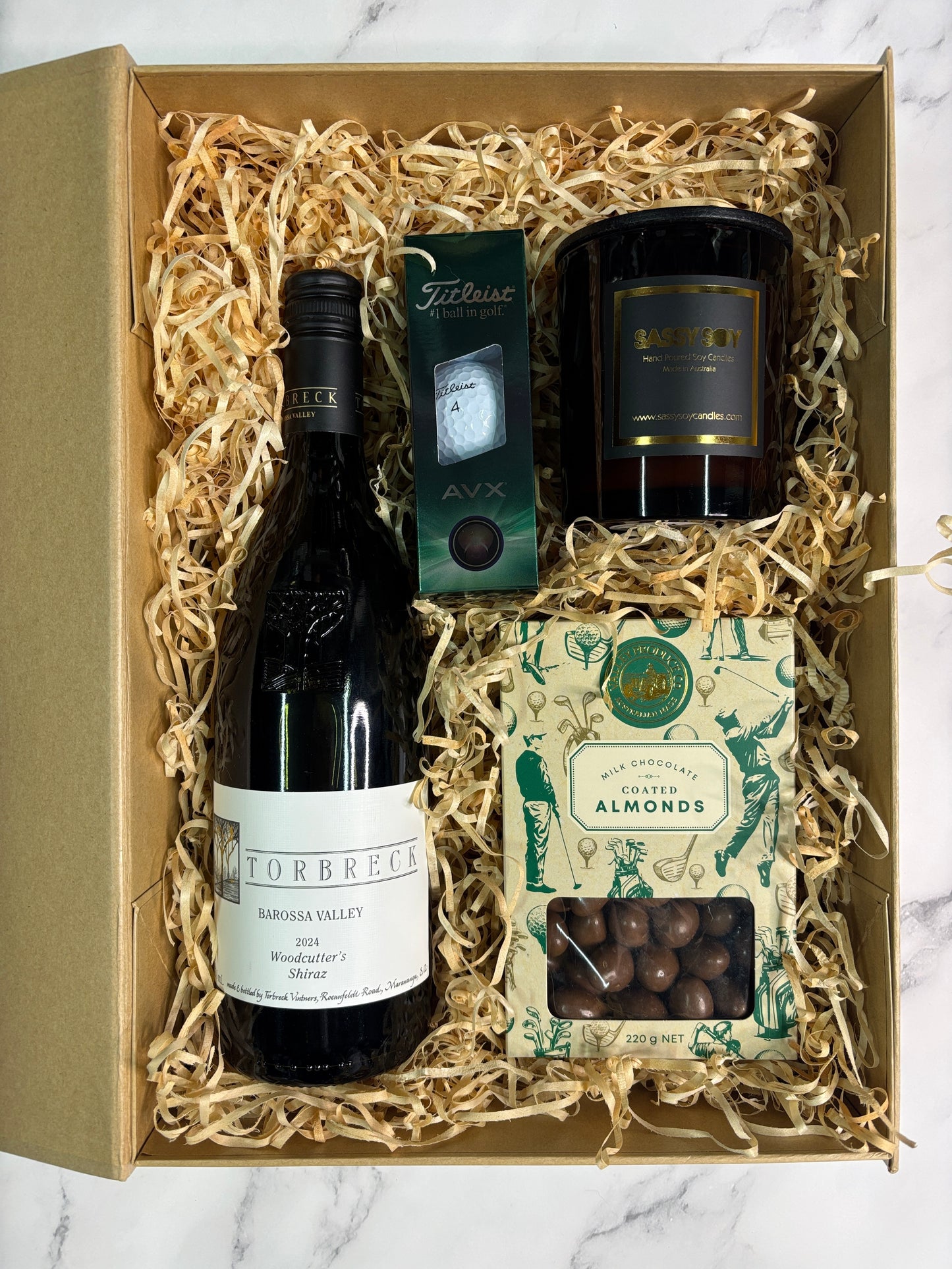 Torbreck Woodcutter's Shiraz Titleist AVX Golf Hamper